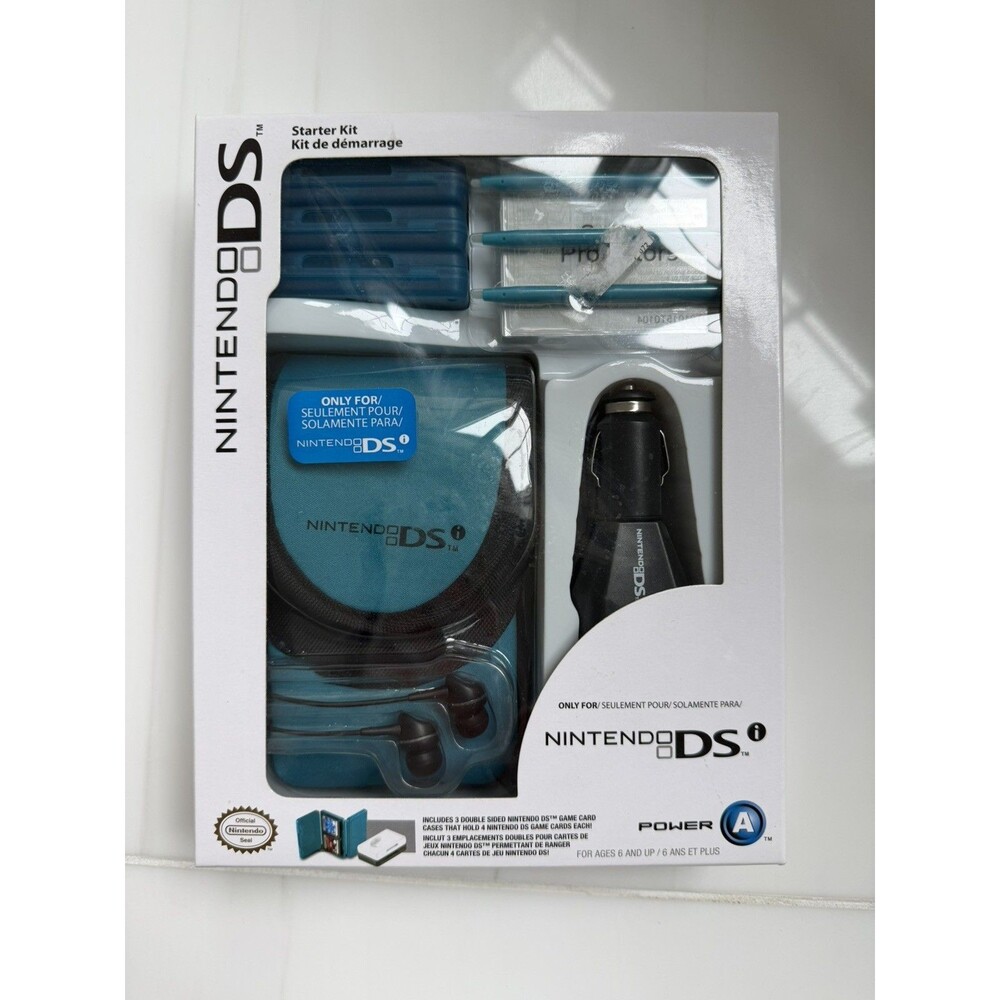 NEW 2009 Nintendo DS Power A Starter Kit 11 Piece Set Game Teal